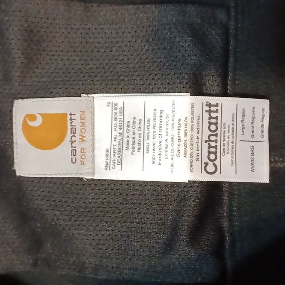 Carhartt Women's Burgundy Full-Zip Front Vest w/Pockets SIZE-LARGE Warm N Cozy! - Picture 4 of 12